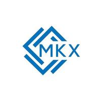 MKX letter logo design on white background. MKX creative circle letter logo concept. MKX letter design. vector