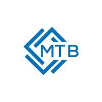 MTB letter logo design on white background. MTB creative circle letter logo concept. MTB letter design. vector