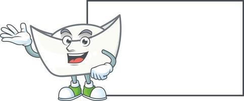 Chinese white ingot mascot vector