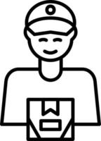 Delivery Man Vector Icon