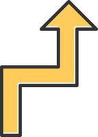 Zigzag Arrow Vector Icon