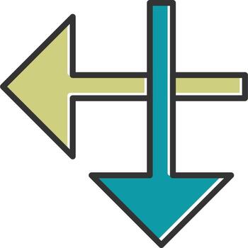 intersecarse vector icono