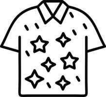 icono de vector de camisa hawaiana