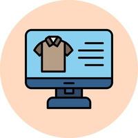 Cloth Online Shopping Vector Icon