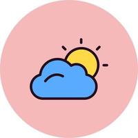 Clouds And Sun Vector Icon