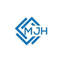 mjh letra logo diseño en blanco antecedentes. mjh creativo circulo letra logo concepto. mjh letra diseño. vector