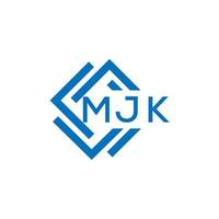 MJK letter logo design on white background. MJK creative circle letter logo concept. MJK letter design. vector