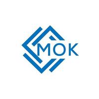 MOK letter logo design on white background. MOK creative circle letter logo concept. MOK letter design. vector