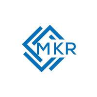 MKR letter logo design on white background. MKR creative circle letter logo concept. MKR letter design. vector