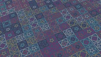 animated abstract pattern With geometric elements in retro vintage tones. gradient background video