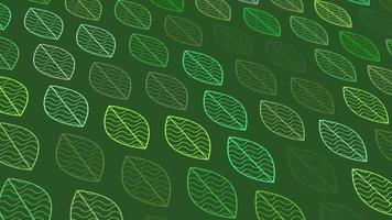 An abstract pattern animated with geometric elements in the form of leaves. green gradient background video