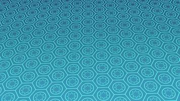 animated abstract pattern with geometric elements in blue tones gradient background video