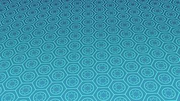 animated abstract pattern with geometric elements in blue tones gradient background video