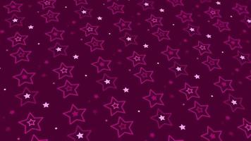 Animated abstract pattern with star-shaped geometric elements in deep pink tones gradient background video