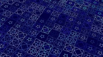 animated abstract pattern with geometric elements in blue tones gradient background video