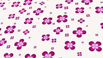 Animated abstract pattern with geometric elements in the form of flowers in pink tones gradient background video