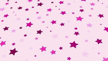 Animated abstract pattern with star geometric elements. pink gradient background video