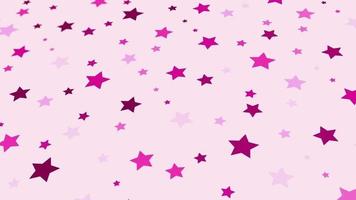 animiert abstrakt Muster mit Star geometrisch Elemente. Rosa Gradient Hintergrund video