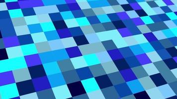 geanimeerd abstract patroon met meetkundig elementen in blauw tonen helling achtergrond video