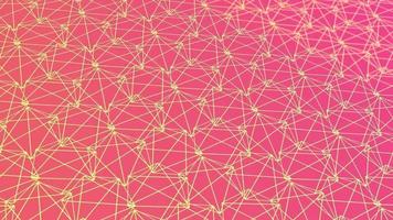 animiert abstrakt Muster mit geometrisch Elemente im rosa-gold Töne Gradient Hintergrund video