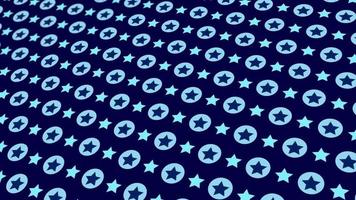 Animated abstract pattern with star geometric elements. blue gradient background video