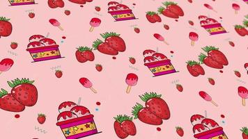 Strawberry Animation Stock Video Footage for Free Download