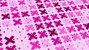 animated abstract pattern with geometric elements in pink tones gradient background video