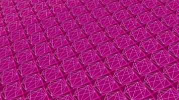 animado abstrato padronizar com geométrico elementos dentro Rosa tons gradiente fundo video