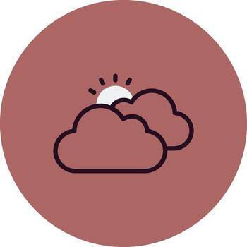 icono de vector nublado