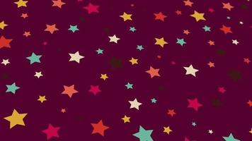 An abstract pattern animated with star-shaped geometric elements in a multicolored gradient background. video