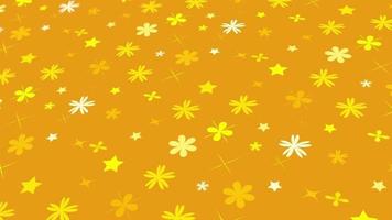 animated abstract pattern with geometric elements in yellow-orange tones gradient background video