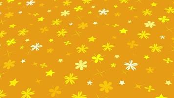 animated abstract pattern with geometric elements in yellow-orange tones gradient background video