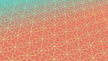 Animated abstract pattern with geometric elements in blue-orange gradient background. video
