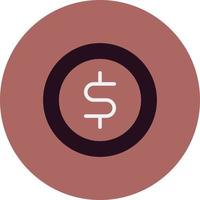 Dollar Coin Vector Icon