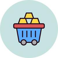 Mining Cart Vector Icon