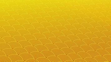 animado abstrato padronizar com geométrico elementos dentro dourado amarelo tons gradiente fundo video