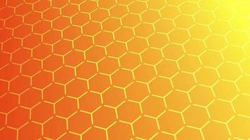 animiert abstrakt Muster mit geometrisch Elemente im Gelb Orange Töne Gradient Hintergrund video