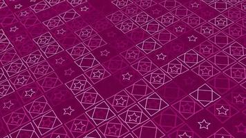 animiert abstrakt Muster mit geometrisch Elemente im Rosa Töne Gradient Hintergrund video