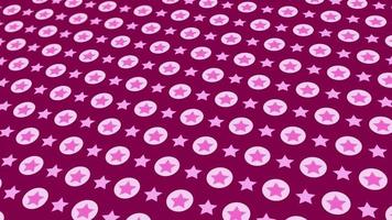 Animated abstract pattern with star geometric elements. pink gradient background video