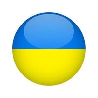 Flag of Ukraine button. Design element for websites, applications. Vector illustration isolated on white background