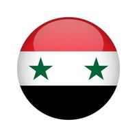 Flag Syria button. Design element for websites, applications. Vector illustration isolated on white background