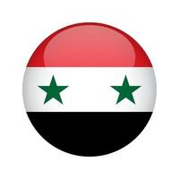 Flag Syria button. Design element for websites, applications. Vector illustration isolated on white background