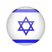 Flag of Israel button. Design element for websites, applications. Vector illustration isolated on white background