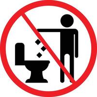 Do not Throw Trash, Rubbish, Plastic or Paper Towels in the Toilet  Sign. Restriction Icon vector