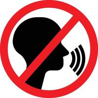 No Making Noise Restriction Icon vector