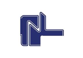 nl logo y icono diseño modelo vector