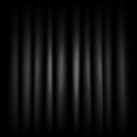 Abstract black curtains. Draped dark fabric with pleats and waves. Vector illustration.