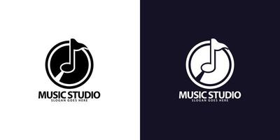 creativo música estudio logo moderno minimalista vector