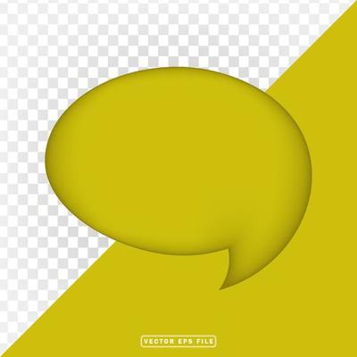 orange bubble speech 3d vector simple design