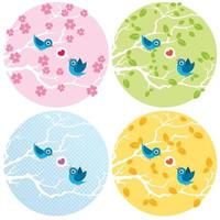 Love Birds Set vector